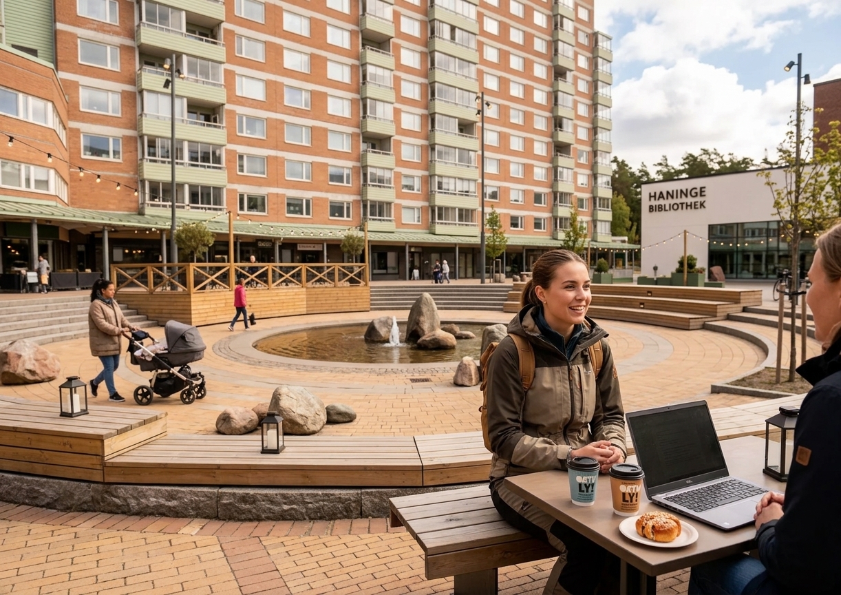 "Fler mötesplatser och bättre belysning – vi håller tummarna för att Poseidons torg blir den levande mötesplats Handen förtjänar." (bilden är ai-genererad)